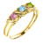 14k Gold Family Mother's Ring, 1 Stone (Available in 1,2,3,4,5,6 Stones) #71708
