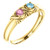 14k Gold Family Mother's Ring, 2 Stone (Available in 1,2,3,4,5,6 Stones) #71708