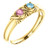 14k Gold Family Mother's Ring, 6 Stone (Available in 1,2,3,4,5,6 Stones) #71708