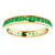 14k Yellow Gold 3.0mm Stackable Genuine Emerald Eternity Band