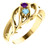 14k Gold Family Mother's Ring, 2 Stone (Available in 1.2,3,4,5,6 Stones)#10894