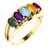 14k Gold Family Mother's Ring, 2 Stone (Available in 1.2,3,4,5,6 Stones)#10894