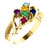 14k Gold Family Mother's Ring, 4 Stone (Available in 1.2,3,4,5,6 Stones)#10894