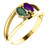 14k Gold Family Mother's Ring, 6 Stone (Available in 1.2,3,4,5,6 Stones)#10350