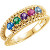 14k Gold Family Mother's Ring, 2 Stone (Available 2,3,4,5,6,7,8,10,12 Stones)