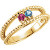 14k Gold Family Mother's Ring, 3 Stone (Available 2,3,4,5,6,7,8,10,12 Stones)