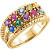 14k Gold Family Mother's Ring, 4 Stone (Available 2,3,4,5,6,7,8,10,12 Stones)