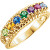 14k Gold Family Mother's Ring, 8 Stone (Available 2,3,4,5,6,7,8,10,12 Stones)