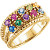 14k Gold Family Mother's Ring, 12 Stone (Available 2,3,4,5,6,7,8,10,12 Stones)