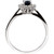 14k White Gold 1/5 Diamond Halo Genuine Sapphire Ring