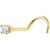 14k Yellow Gold 1.5mm Diamond Nose Stud .015 ctw