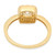 14k Yellow Gold Round Cut 8.8mm Wide  1.0ct Cz Engagement Ring