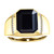 14k Yellow Gold Men's Genuine Sapphire Diamond Ring 11mm x 9mm
