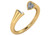 14k Yellow Gold Obi Heart Cz Ring