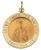 14k Gold 18.5mm Round Saint James Medal