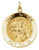 14k Gold 12.0mm Round Saint Matthew Medal