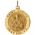 14k Gold 15.0mm Round Saint Joseph Medal