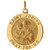 14k Gold 25.0mm Round Saint Joseph Medal
