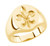 14k Gold Fleur De Lis Signet Ring 16 mm x 11 mm