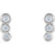 14K White Gold Petit Diamond Ear Climbers Earring 0.15 Ctw 10.0mm