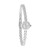 14k White Gold Round Shape Elegant ladies Itallian Watch 7.0"