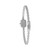 14k White Gold Square Shape Elegant Ladies Italian Watch 7.0"