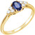 14kt Yellow Gold Oval Genuine Sapphire Diamond Ring