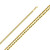 18k Gold 3mm Flat Curb Bracelet 9 In"