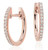 14k Rose Gold 11mm Diamond Huggie Earrings .08 ct