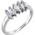 3/4  ct. Marquise 5 Stone  Diamond  Anniversary band  14k White Gold