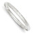 14k White Gold 6mm Wide Hollow Hinged Bangle 7.0"