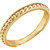 14K Yellow Gold 2.8mm wide Beaded Pattern Stackable Rings