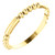 14K Yellow Gold 1.9mm wide Pattern Stackable Rings