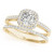 14k Rose Gold  1.00 Carat  Cushion cut Halo Engagement Ring