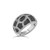 14k White Gold 13.3 mm Black and White Diamond Ring 1.90 CTW.