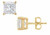 14k Rose Gold 5mm Princess Swarovski ( 1.5 Ctw. ) Cubic Zirconium Earrings