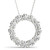 14k White Gold 4.0 ct Diamond Circle Of Love Necklace 25.0 mm 16 Stones