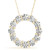 14k Yellow Gold 5.0 ct Diamond Circle Of Love Necklace 30.0 mm 20 Stones