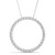 14k Yellow Gold 2.0 ct Diamond Circle Of Love Necklace 28.0 mm 33 Stones