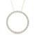 14k Yellow Gold 1.0 ct Diamond Circle Of Love Necklace 27.0 mm 34 Stones