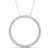14k Yellow Gold 1.0 ct Diamond Circle Of Love Necklace 27.0 mm 34 Stones