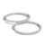 14k White Gold 25.0mm Double Sided Diamond Hoop Earrings 50 Stones 1.00 Ctw.