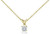 14k Yellow Gold 8.0mm Swarovski ( 2.0 Ctw. ) Cubic Zirconium Necklace