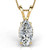 14k Yellow Gold 15.0 x 8.0 Swarovski (3.00 Ctw) Marquis Cubic Zirconium Necklace