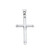 14k White Gold Round Tube Cross Pendant 35mm High by 17mm Wide