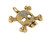 14k Yellow Gold Diamond Skull Pendant (22.0 mm X 18.00 mm) 0.13 Ctw