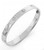 18K White Gold Solid Vikings Bangle Bracelet 8.0 Inches