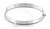 18K White Gold Solid Vikings Bangle Bracelet 8.0 Inches