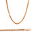 10k Rose Gold 2mm Round Box Chain Necklace 16 Inches