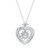 18kt White Gold 1.5 CTW Diamond Heart Necklace 21.0mm x 17.0mm